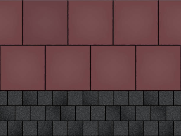 bezszwowy wzór brukowanej nawierzchni - granite block backgrounds gray stock illustrations