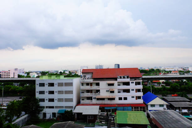 istock Dark storm clouds background before heavy rain nature. Beautiful night sky with clouds natural. Pattern of the cloudy. 1180152550