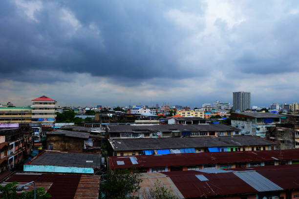 istock Dark storm clouds background before heavy rain nature. Beautiful night sky with clouds natural. Pattern of the cloudy. 1180152567