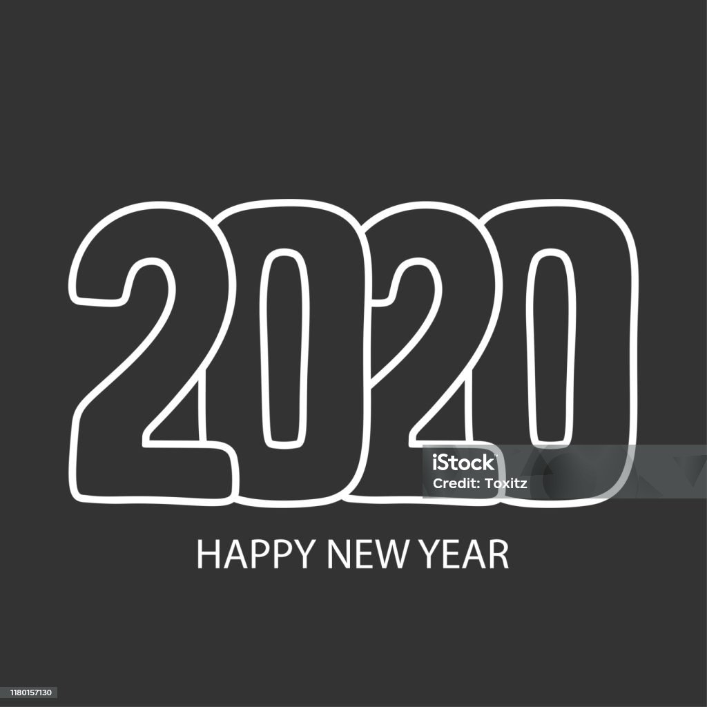 Happy New Year 2020 Calendar Cover Brochure Design Card Banner ...