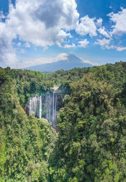istock Scenic aerial view of Tumpak Sewu waterfall on Java 1180160839