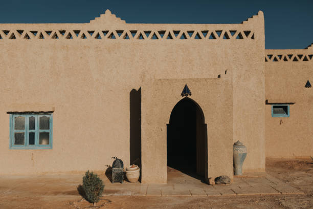 istock Typical moroccan house facade made of adobe. 1180164619
