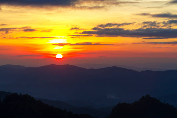 istock Sunset and twilight beautiful with nature on viewpoint 1180167113