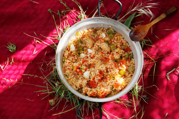 istock Turkish bulgur pilaf with vegetables 1180169463
