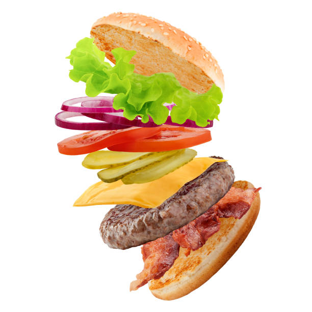 istock delicious fast food, burger, hamburger, cheeseburger, isolated on white background, full depth of field, clipping path 1180170514