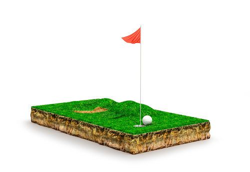 golf course 3d illustration