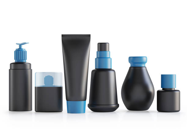istock Black cosmetic packages for men 1180175056