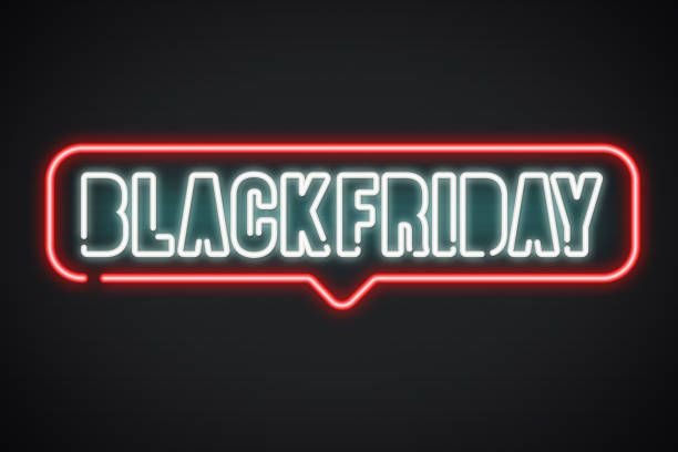 Black friday colorful neon sign