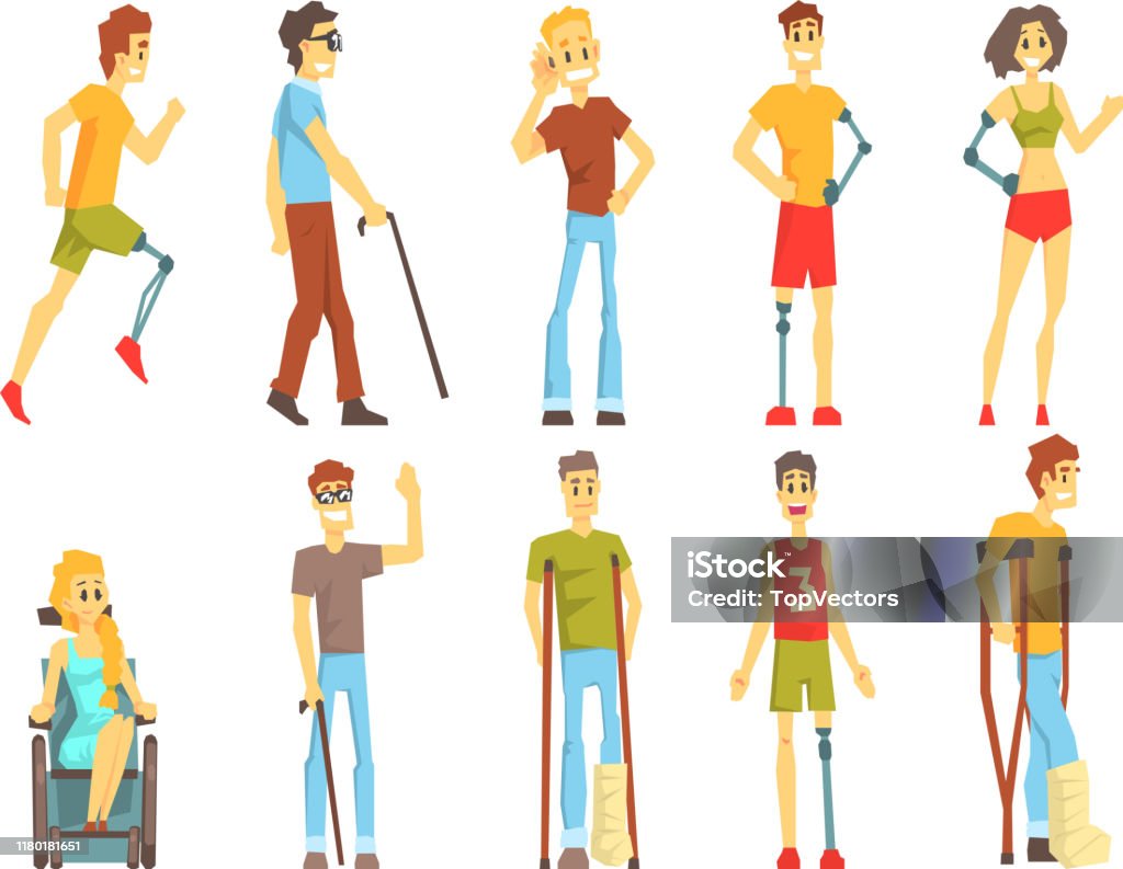 Người Khuyết Tật Vui Vẻ Đặt Người Mù Điếc Người Bị Thương Và Người ...
