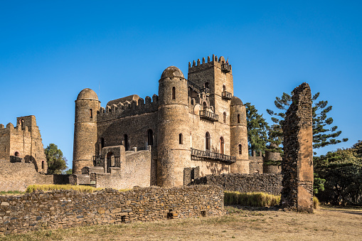 Fasil Ghebbi Royal Enclosure is the remains of a fortress-city within Gondar, Ethiopia. It was founded in the 17th century by Emperor Fasilides and was the home of Ethiopia's emperors.