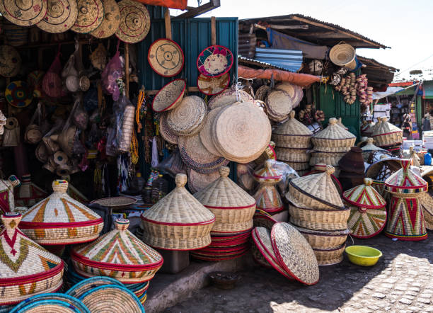 Addis Market in Addis Ababa, Ethiopia in Africa. Addis Mercato in Addis Abeba, Ethiopia, the largest market in Africa. addis ababa ethiopia photos stock pictures, royalty-free photos & images