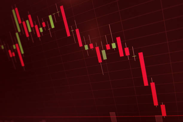 istock stock chart fall down high drop for economic downturn global recession crisis 1180182957