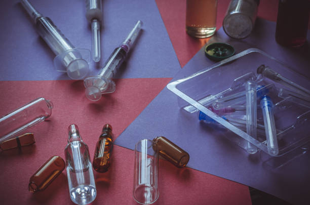 Prevention of the spread of influenza epidemics in the population. Close-up.