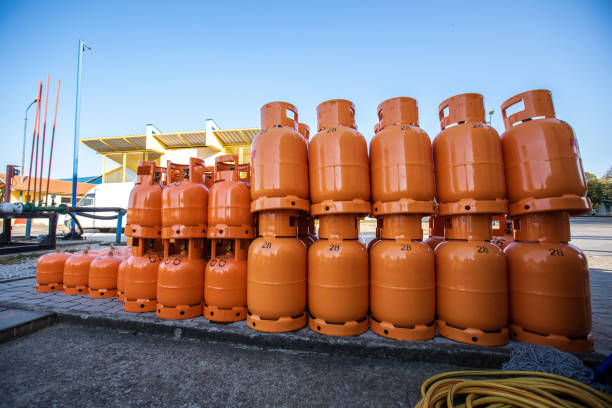 istock Orange LPG tanks outdoor 1180190674