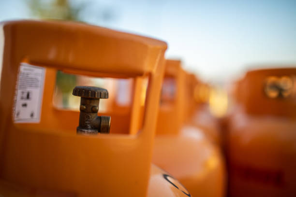 istock Orange LPG gas tank 1180190740