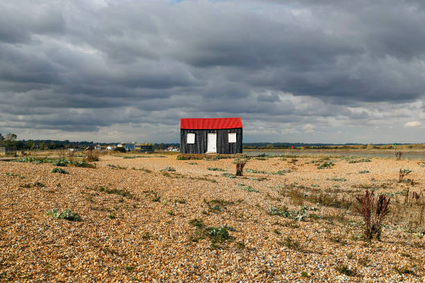 istock Red Roofed Hut at Rye Harbour Nature Reserve 1180195380