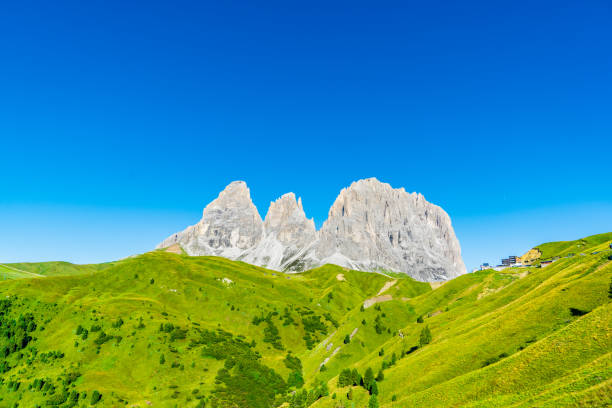 istock Italian alps - Langkofel Group, view from above. 1180197438