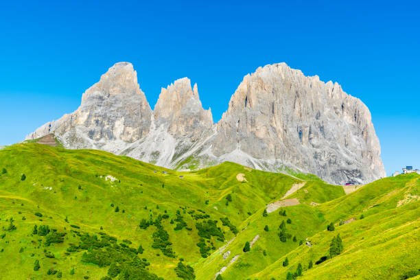 istock Italian alps - Langkofel Group, view from above. 1180197439