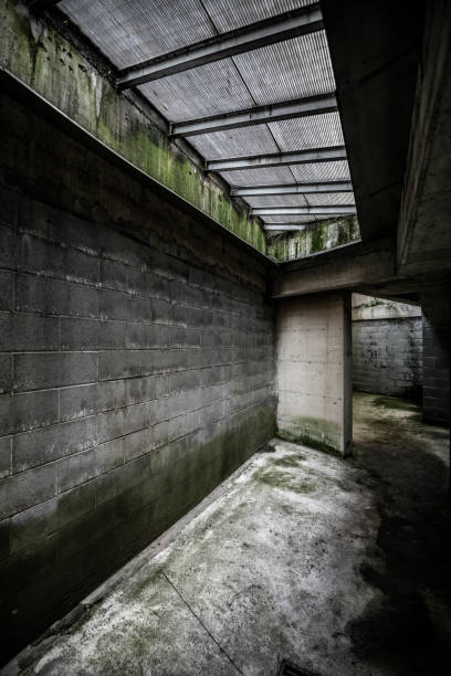 istock Urban concrete architecture in abandoned public parking lot 1180198457