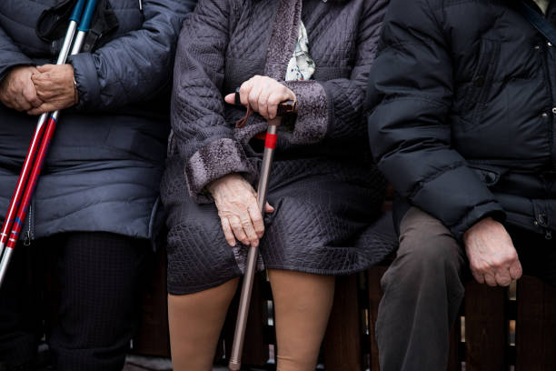 istock senior citizens sitting on a bench russia 1180202508