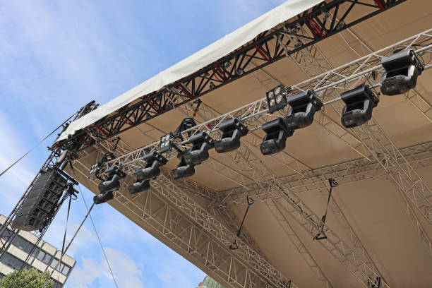 istock Spotlights of the concert stage 1180203889