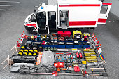 Emergency equipment of a German civil protection rescue vehicle