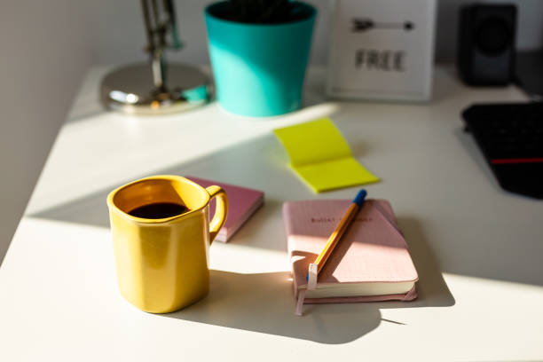 istock Morning coffee and journaling in the morning 1180207215