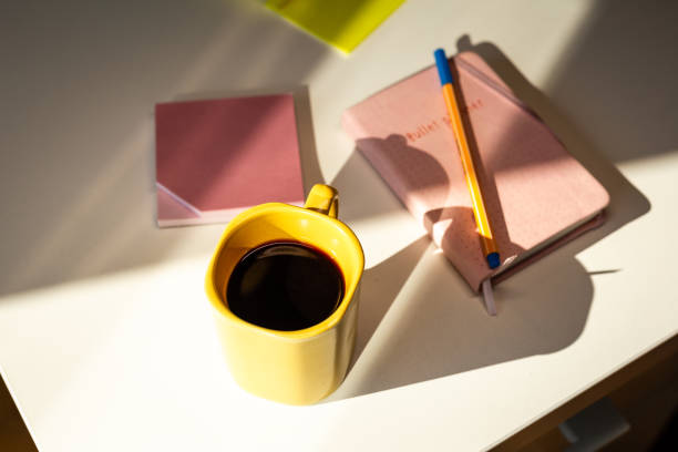 istock Morning coffee and journaling in the morning 1180207376