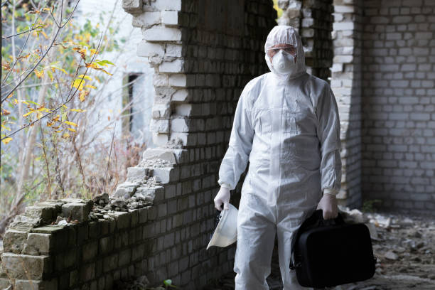 istock Emergency situations specialist stands inside the building where the accident occurred. 1180211187