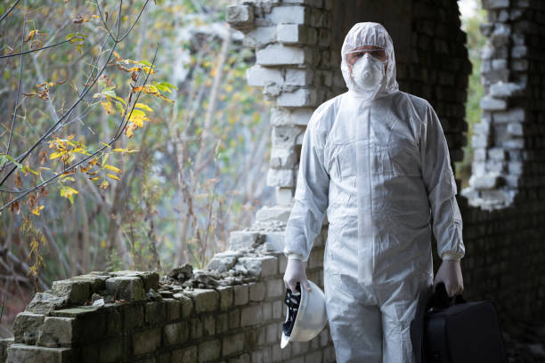 istock Emergency situations specialist stands inside the building where the accident occurred. 1180211201