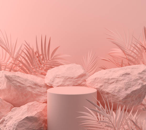 istock abstract pink color geometric Stone and Rock. 1180211458