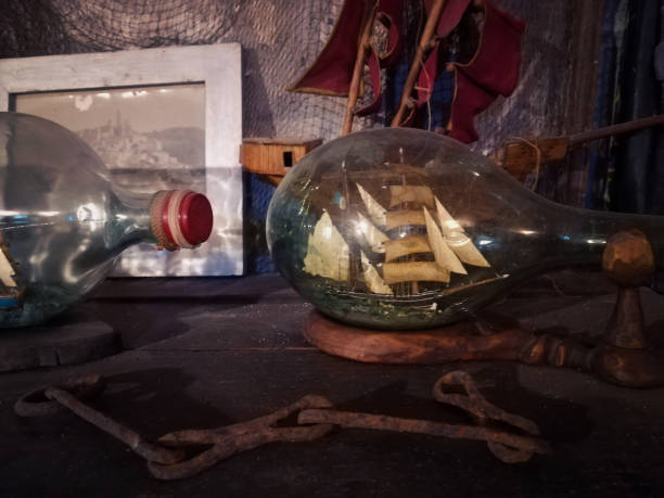 istock vintage sailing boat in a bottle 1180216883