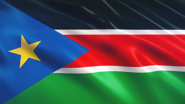 bandeira de sudão sul - republic of the sudan - fotografias e filmes do acervo