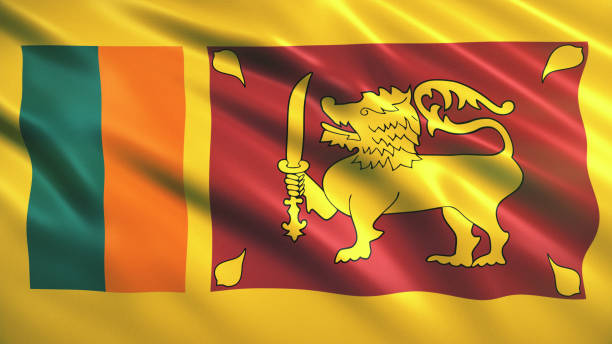 Sri Lanka Flag 3d render Sri Lanka Flag (Close-up) sri lankan culture stock pictures, royalty-free photos & images