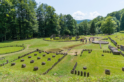 Sarmizegetusa Regia, Romania - August 4, 2019: Sarmizegetusa Regia was the capital and the most important military, religious and political centre of the Dacians prior to the wars with the Roman Empire
