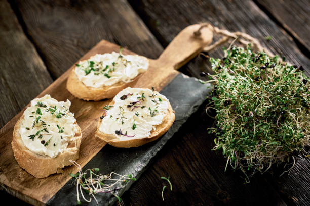 istock Homemade cream cheese with crunchy baguette 1180228057