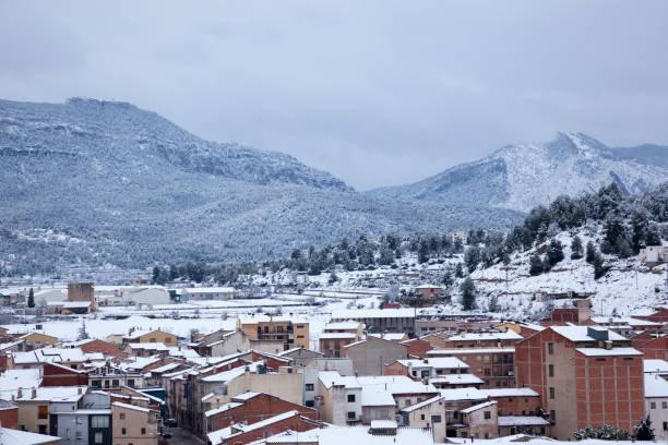 Valderrobres village in winter. Spain