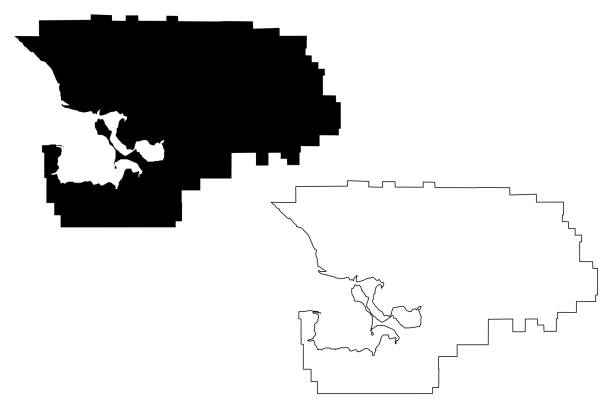 ilustraciones, imágenes clip art, dibujos animados e iconos de stock de northwest arctic borough, alaska (boroughs and census areas in alaska, united states of america,usa, u.s., us) map vector illustration, scribble sketch northwest arctic map - northwest frontier