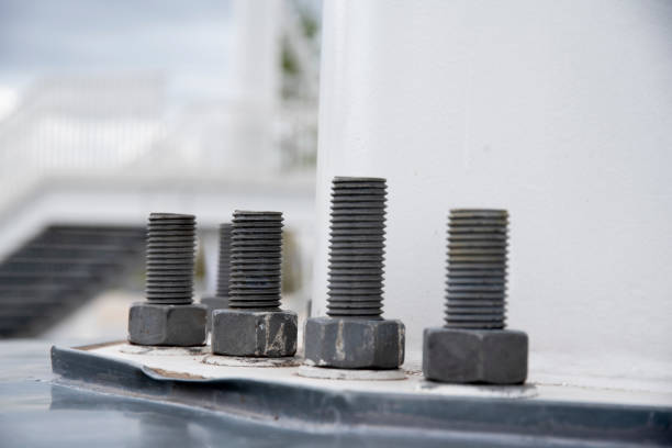 istock Nut and screw structures that give solidity and firmness 1180230892