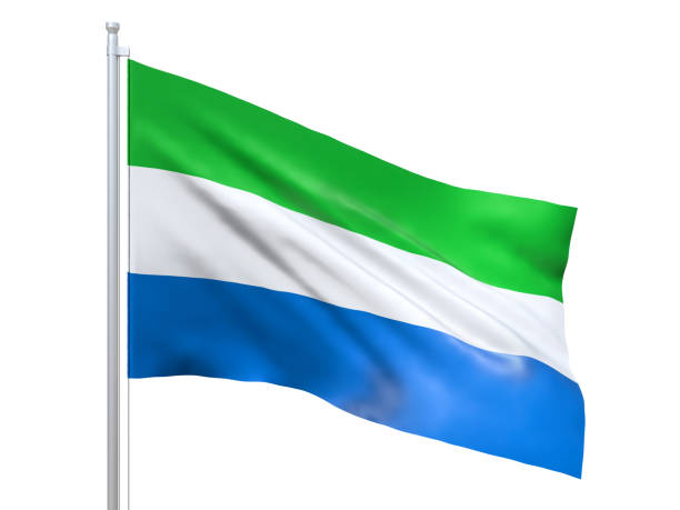 Realistic national flag with high resolution fabric texture