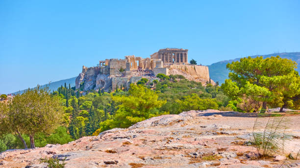 istock Panoramic view of the Acropolis in Athens 1180232631