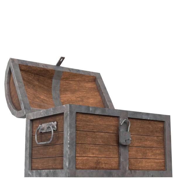 istock Treasure chest with padlock and coins 1180238090
