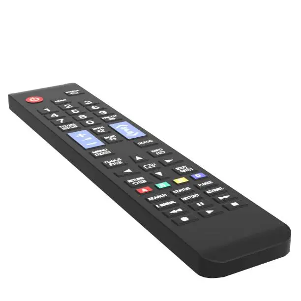 3D rendering illustration of a television remote control