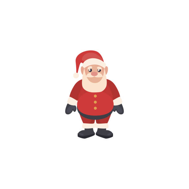 ilustrações de stock, clip art, desenhos animados e ícones de santa claus on white background - belt men gift night