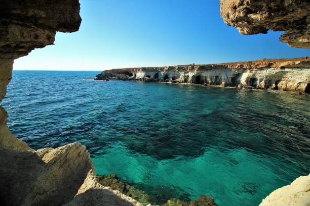 istock Cavo Greco sea caves turquoise colour summer destination 1180244652