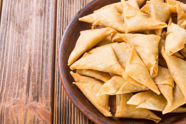 istock Traditional asian vegetarian food samosa 1180248044