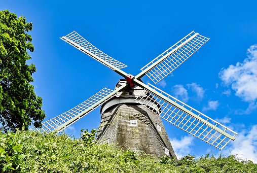 View of a windmill in Roebel (Mecklenburg-Vorpommern / Germany)
