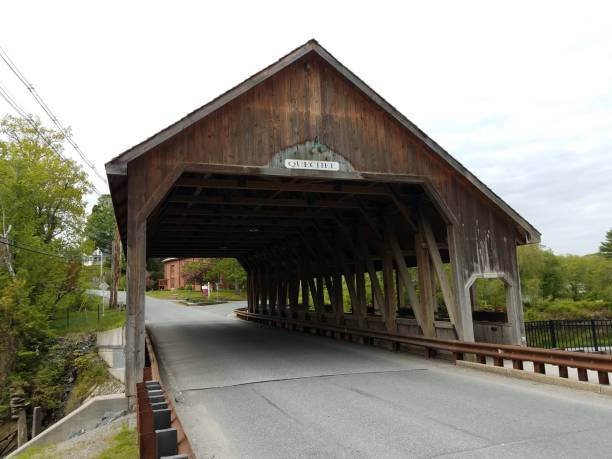 istock covered bridge in Quechee, Vermont with wooden covering 1180250057