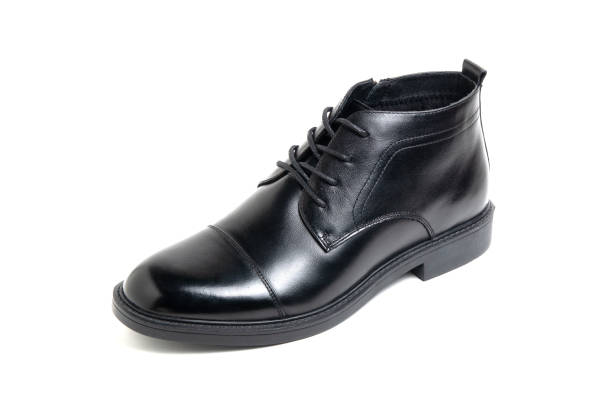 istock leather black men's shoes on a white background 1180257306