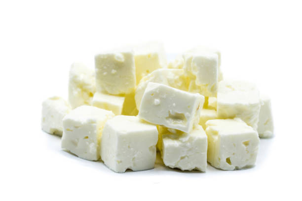 istock Feta cheese cubes isolated on white background 1180258591